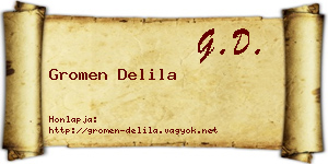 Gromen Delila névjegykártya